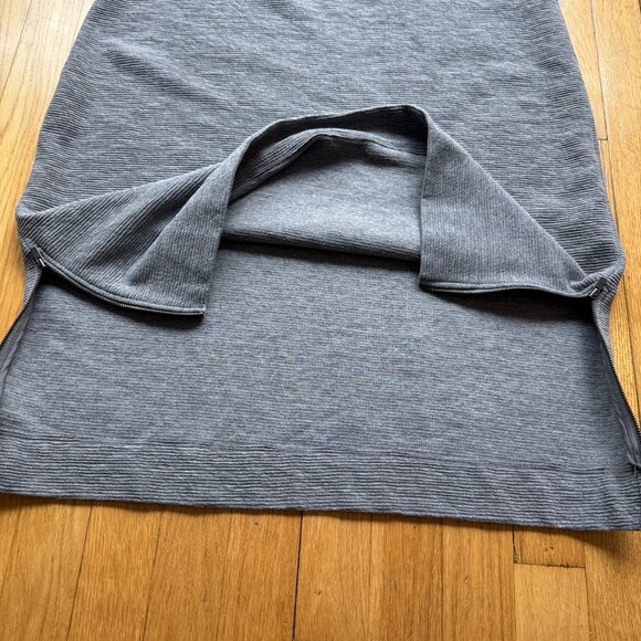 Banana Republic Size XL Gray Micro-Stripe Sleeveless Knit Turtleneck Tunic Dress - Picture 10 of 14